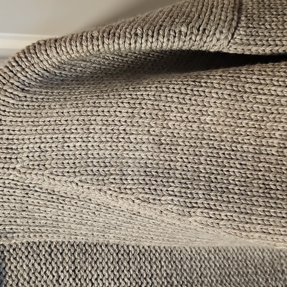 First Rite Wool Cardigan Fog Gray Large Andean Highland Wool